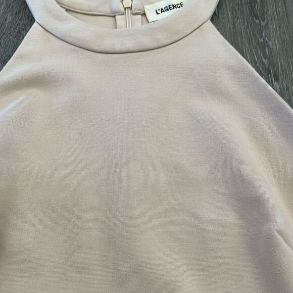 L'AGENCE Light Pink Sleeveless Halter Top Blouse - Size: XS - Picture 8 of 9